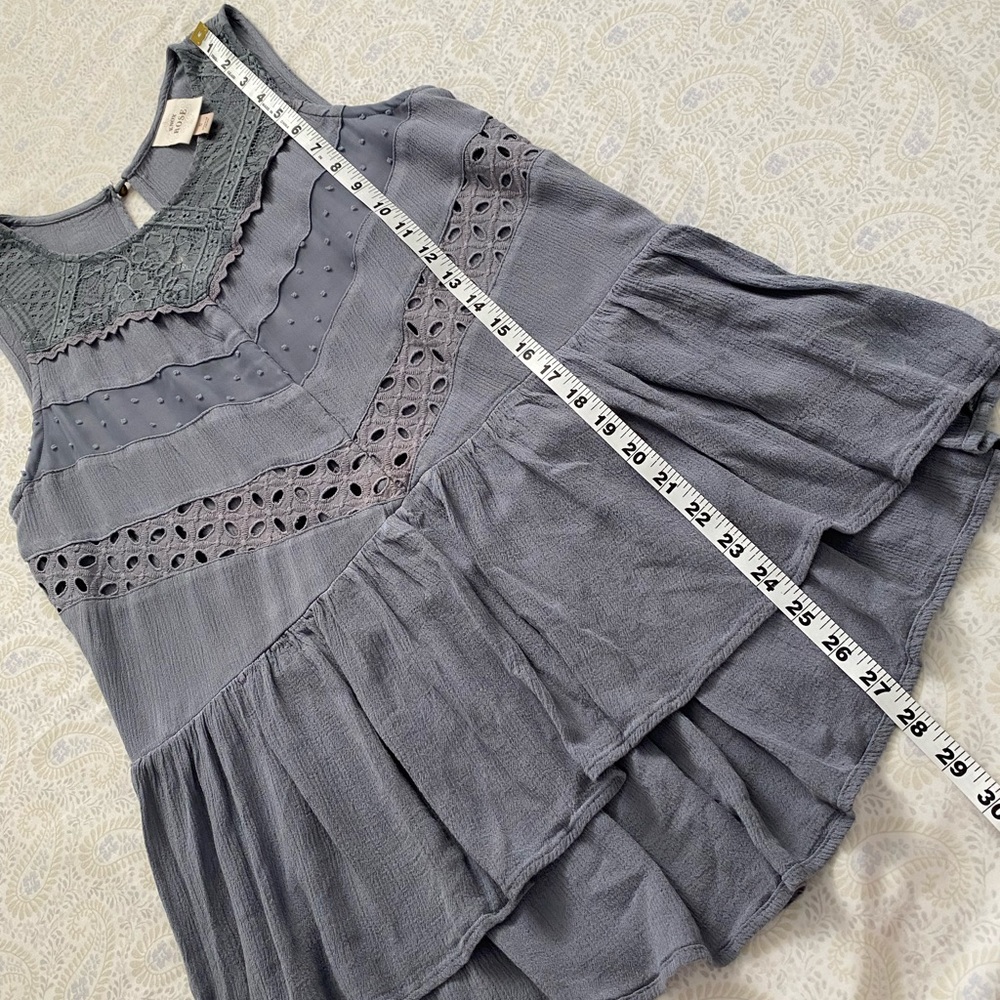 Knox Rose boho mixed print tank top, blue - Picture 4 of 7